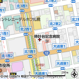 日本基督教団　札幌教会　礼拝堂周辺の地図