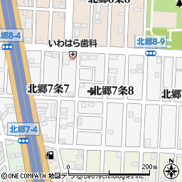 北海道札幌市白石区北郷７条8丁目4周辺の地図