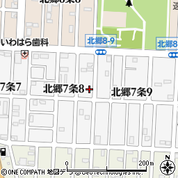 北海道札幌市白石区北郷７条8丁目6-29周辺の地図