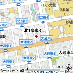 パークネット札幌北１東３駐車場周辺の地図