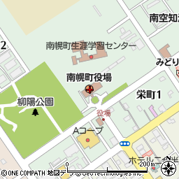北海道空知郡南幌町周辺の地図