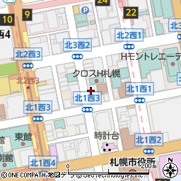 牛角札幌時計台通り店周辺の地図
