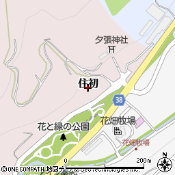 北海道夕張市住初周辺の地図