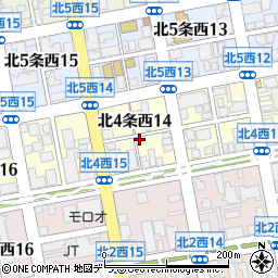 北海道札幌市中央区北４条西14丁目周辺の地図