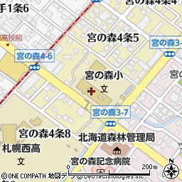 札幌市立宮の森小学校周辺の地図