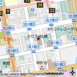 クロスホテル札幌　２Ｆ　ｍｅｅｔｌｏｕｎｇｅ周辺の地図