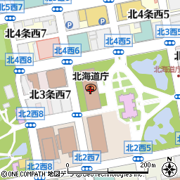 北海道庁内郵便局 ＡＴＭ周辺の地図