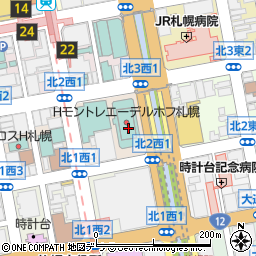 ホテルモントレエーデルホフ札幌周辺の地図