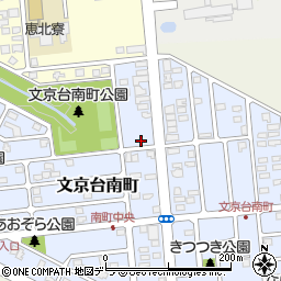 北海道江別市文京台南町24-10周辺の地図