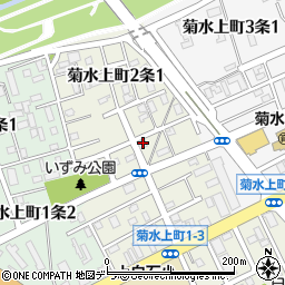 北海道札幌市白石区菊水上町２条周辺の地図