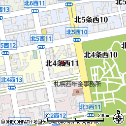 北海道札幌市中央区北４条西11丁目周辺の地図