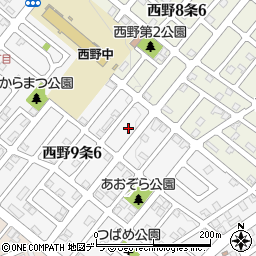 北海道札幌市西区西野９条6丁目1周辺の地図
