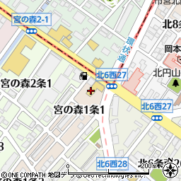 札幌日産自動車宮の森店周辺の地図