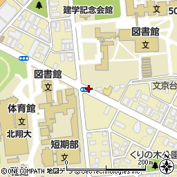 札幌学院大正門前周辺の地図