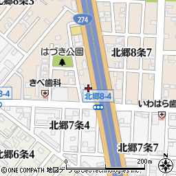 キョクサン札幌営業所周辺の地図