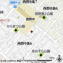 北海道札幌市西区西野９条6丁目10周辺の地図