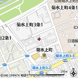 北海道札幌市白石区菊水上町３条周辺の地図
