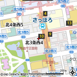 ゆうちょ銀行あおぞら銀行札幌支店内出張所 ＡＴＭ周辺の地図