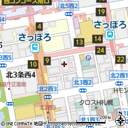 ジェイ・アール北海道バス株式会社　バスチケットセンター札幌駅前北３条店周辺の地図