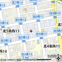 北海道札幌市中央区北５条西12丁目周辺の地図