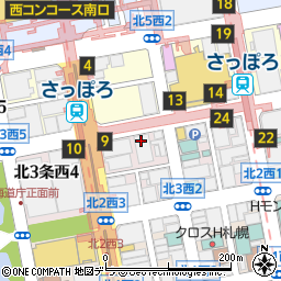ローソン札幌北３条西店周辺の地図