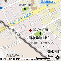 北海道札幌市白石区菊水元町１条周辺の地図