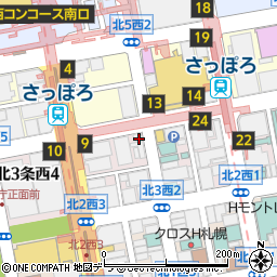 グローバル治療院札幌駅前周辺の地図