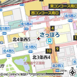 北海道札幌市中央区北４条西4丁目周辺の地図