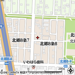 北海道札幌市白石区北郷８条周辺の地図