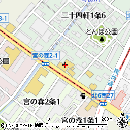 札幌トヨタ　レクサス宮の森周辺の地図