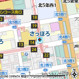 北海道銀行地下鉄東豊線さっぽろ駅 ＡＴＭ周辺の地図