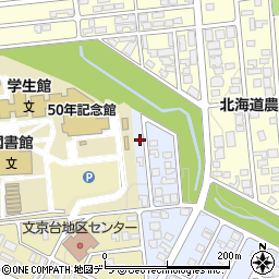 北海道江別市文京台南町2-3周辺の地図