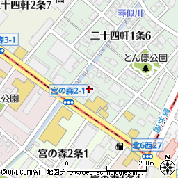 トヨタ・ハートフルプラザ　札幌周辺の地図