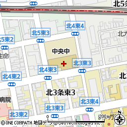 札幌市立中央中学校周辺の地図