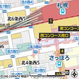 実演手打うどん杵屋　札幌アピア店周辺の地図
