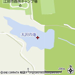大沢貯水池周辺の地図