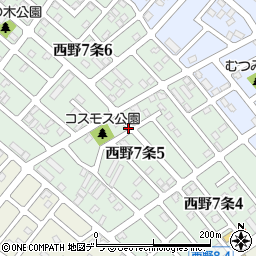 北海道札幌市西区西野７条周辺の地図