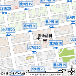 北海道札幌市中央区北８条西周辺の地図
