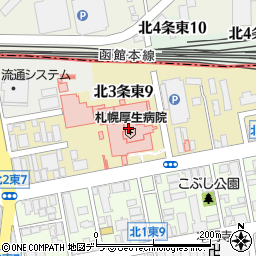 ローソン札幌厚生病院店周辺の地図