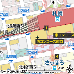 炉端 銀シャリ 葡萄酒　OWL 大丸札幌店周辺の地図