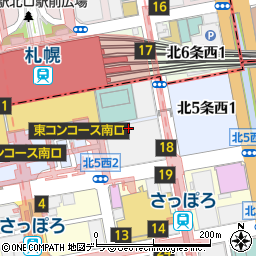 札幌ステラプレイス　４Ｆセンターアズノウアズドゥバズ周辺の地図