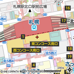 ブックス＆カフェ 札幌ステラプレイス店周辺の地図