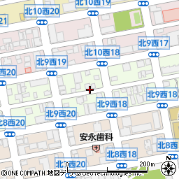 北海道札幌市中央区北９条西周辺の地図