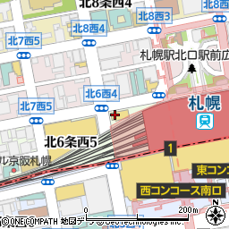 ローソン札幌北６条西四丁目店周辺の地図