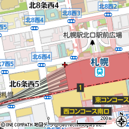 カフェ・ド・クリエ札幌駅北口店周辺の地図