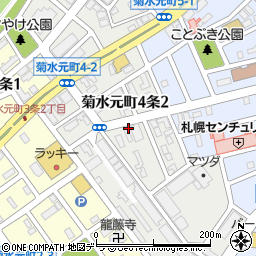 北海道札幌市白石区菊水元町４条周辺の地図