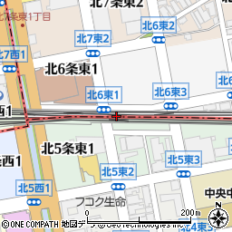 日産レンタカー札幌駅東口店周辺の地図