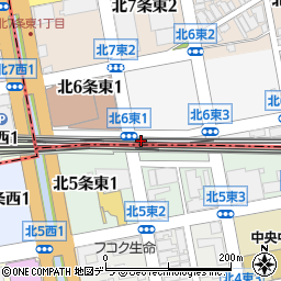 駅レンタカー札幌営業所周辺の地図