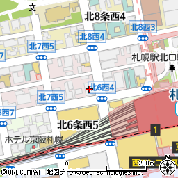 セブンイレブン札幌北７条西５店周辺の地図