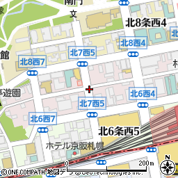 北海道札幌市北区北７条西周辺の地図
